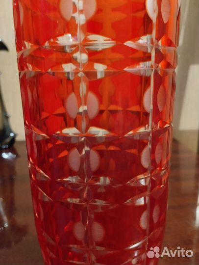 Цветной хрусталь СССР. Ваза на ножке