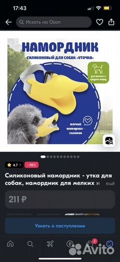 Намордник для маленькой собаки