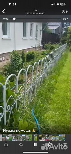 Забор для полисадника металлический