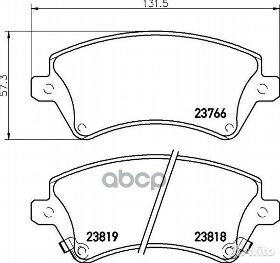 NP1049 колодки дисковые передние Toyota Coroll