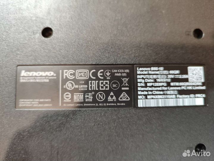 Ноутбук lenovo b50-10