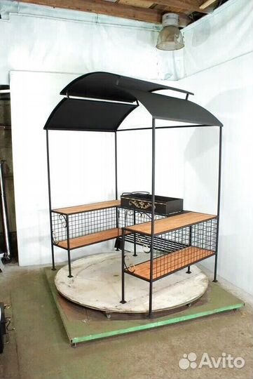 Мангал с печкой под казан