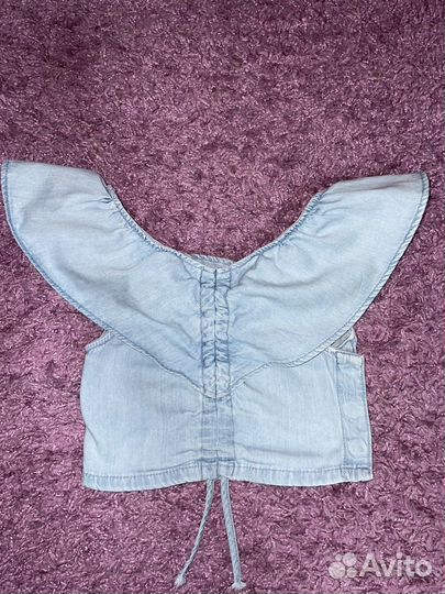 Джинсовые шорты и топ Zara, размер 122