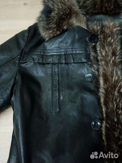 Кожаная куртка на меху