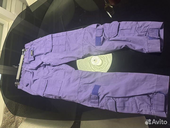 Брюки карго фиолетовые унисекс L