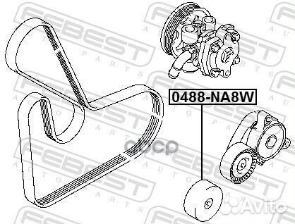 Ролик обводной приводного ремня 0488NA8W Febest