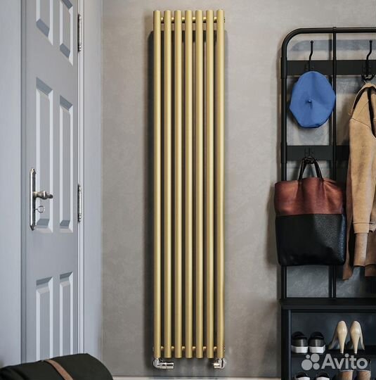 Вертикальный дизайнерский радиатор Steel-Hot от за