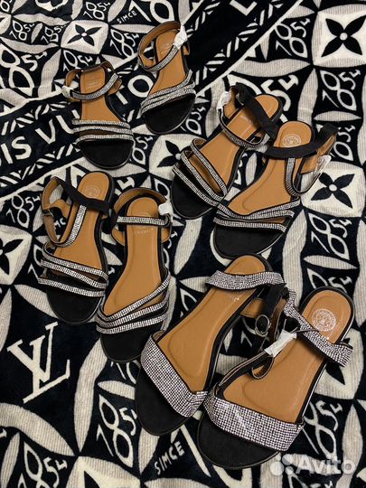 Блестящие Босоножки в стразах