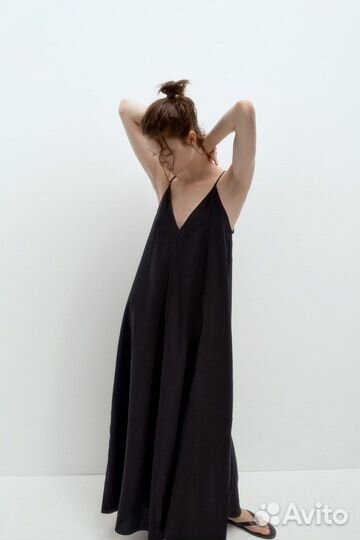 Zara (S) платье комбинация макси