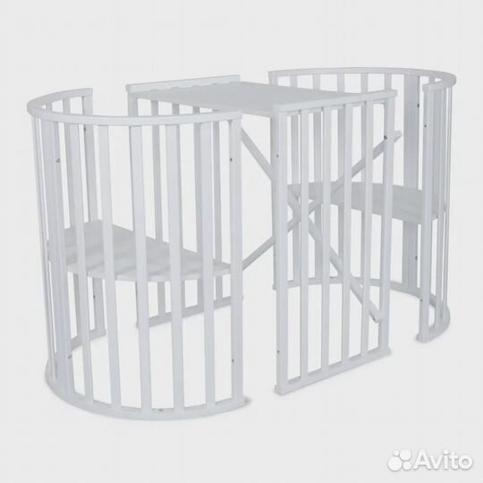 Кровать детская омега 6 в 1 (круг-овал) с универса