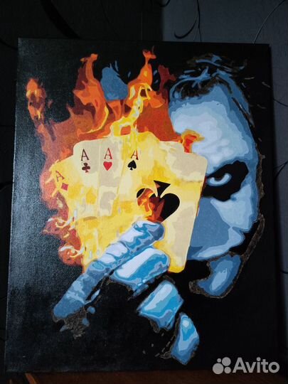 Картина по номерам Джокер готовая