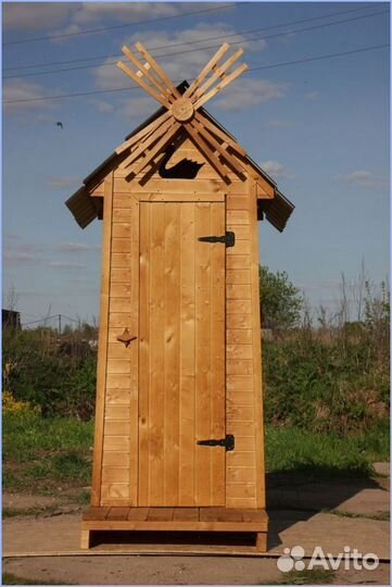 Дачный туалет с декором и установкой EVG