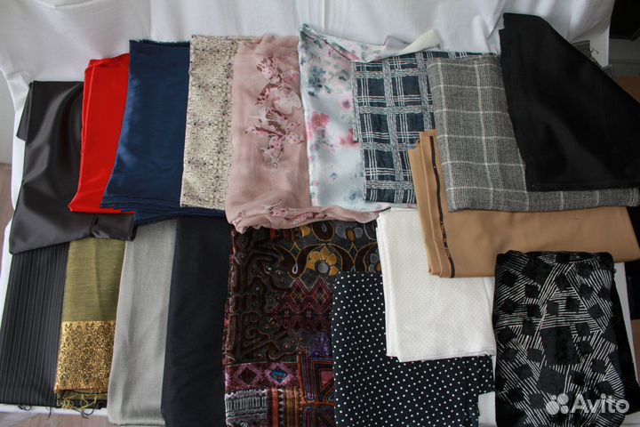 Отрез ткань лен вискоза шерсть и прочее Италия