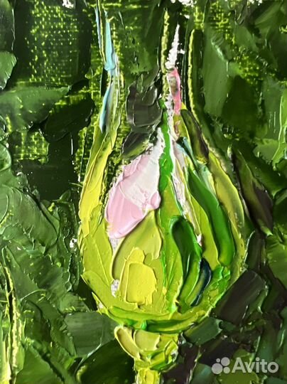 Роза. Картина маслом на холсте