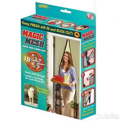 Сетка на магнитах для двери