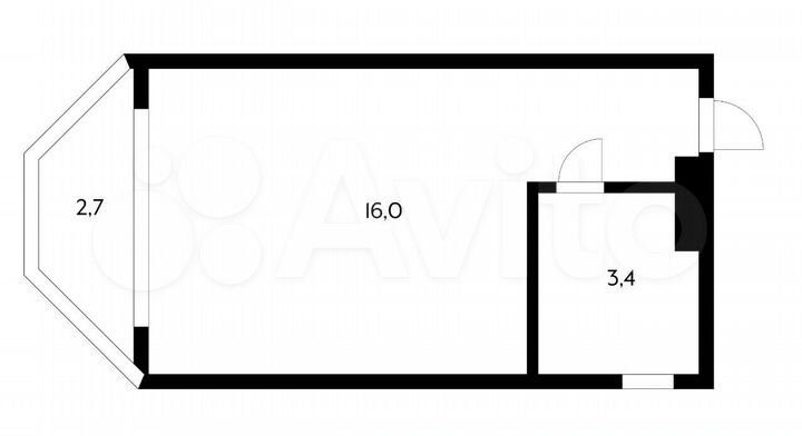 Квартира-студия, 22 м², 4/6 эт.