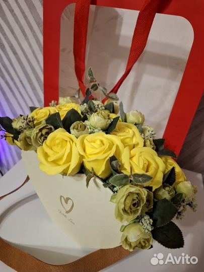 Букет из мыльных роз