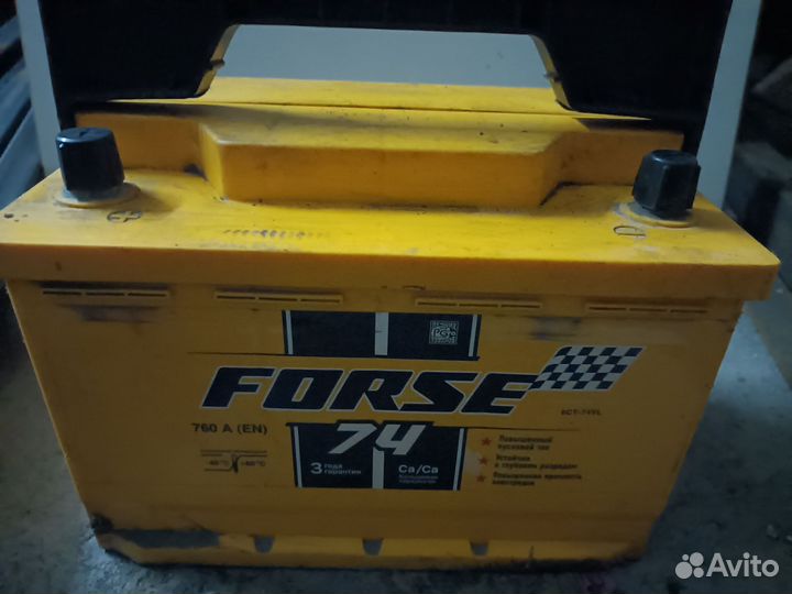 Аккумулятор автомобильный 75 ah бу