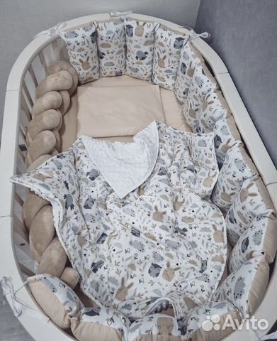 Бортики и коса в детскую кроватку