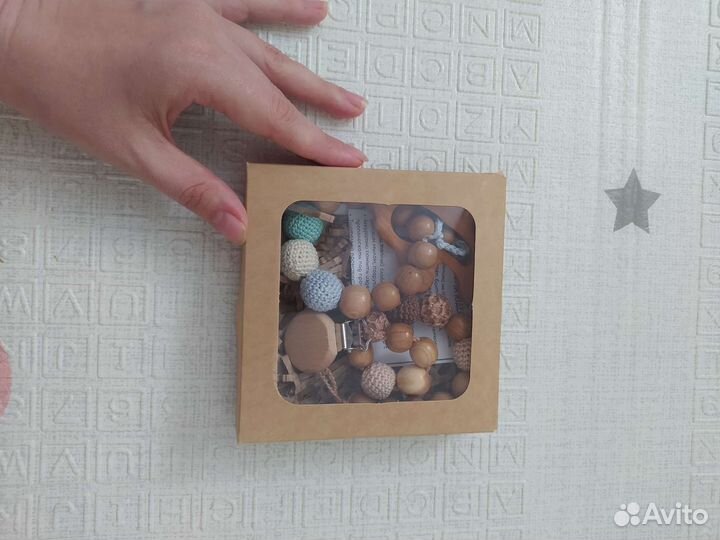 Подарочный набор Грызунок и держатель для пустышки