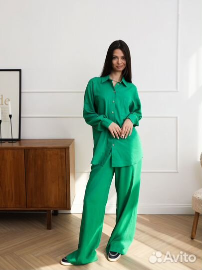 Льняной костюм женский 42-44, 46-48