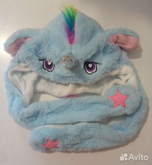 Шапка с поднимающимися ушами свет. заяц/киси миси