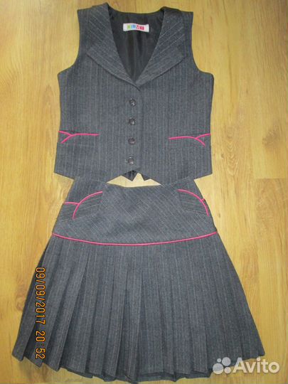 Школьная форма (жилетка+юбка) olmi 134 см
