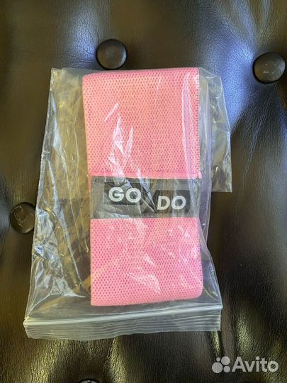 Хип-эспандер эластичный в форме петли лента розовы