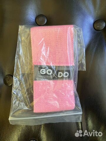 Хип-эспандер эластичный в форме петли лента розовы