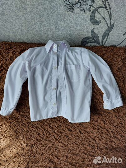 Рубашка белая на мальчика 98