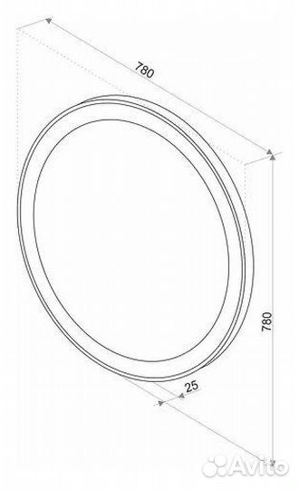 Зеркало Art&Max am-boz-780-ds-f Хром
