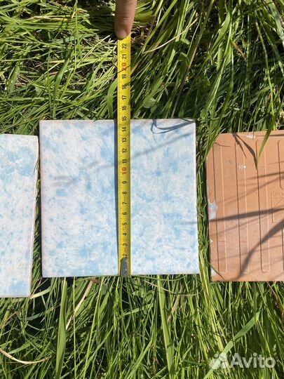 Плитка керамическая, голубая, 15*15см