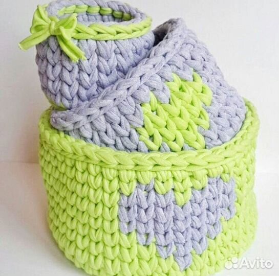 Вязаные корзины
