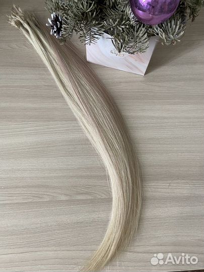 Волосы для наращивания 60 см блонд