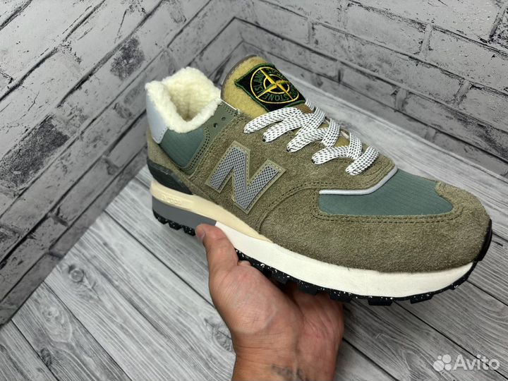 Кроссовки зимние NEW balance stone island 574