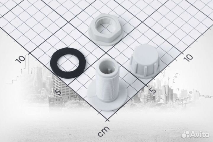 Отвод из бака в сборе G1/2 пластик