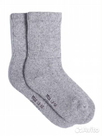 Носки теплые шерстяные из Монголии р-р 35-37 серый