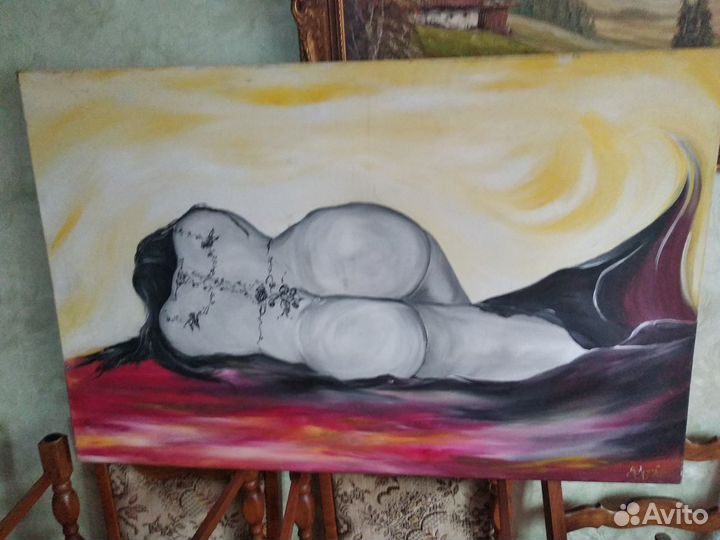 Крупная интерьерная квартира холст масло