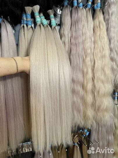 Волосы для наращивания 60 см блонд