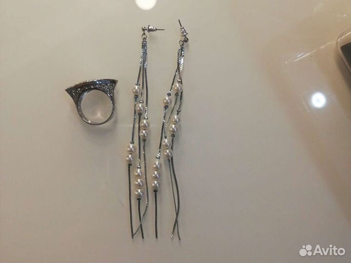 Серьги и кольцо
