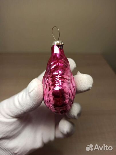 Стеклянная Ёлочная Игрушка Рыба Рыбка Сделано СССР