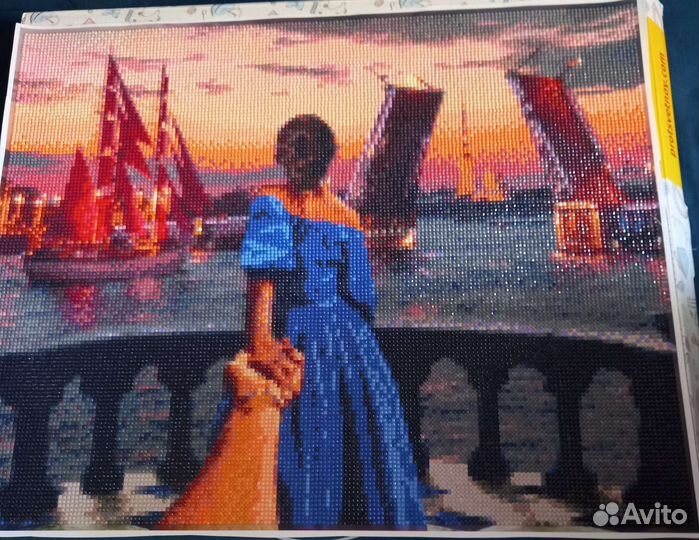 Алмазная мозаика готовая 40*50 на подрамнике