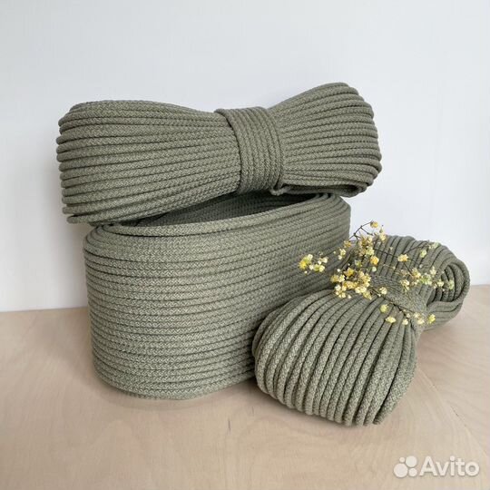 Набор хлопковых шнуров 3 цвета по 100 метров