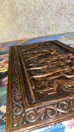 Панно Чеканка шикарная по меди с античным сюжетом