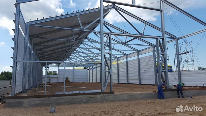 Монтаж металлоконструкций Ангары