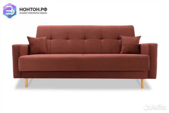 Диван книжка Фиеста бордовый