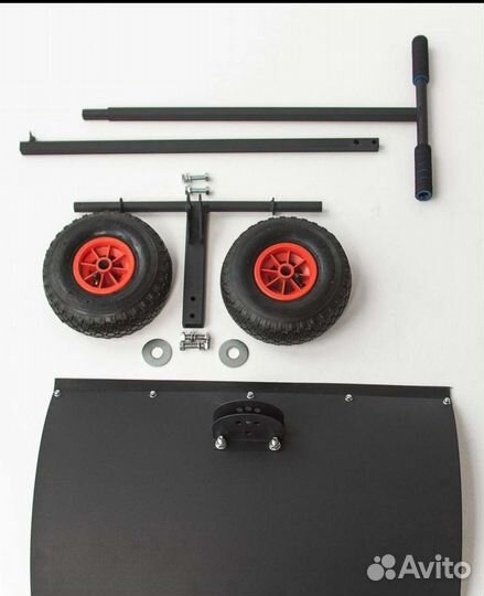 Снегоотвал ручной на колёсах