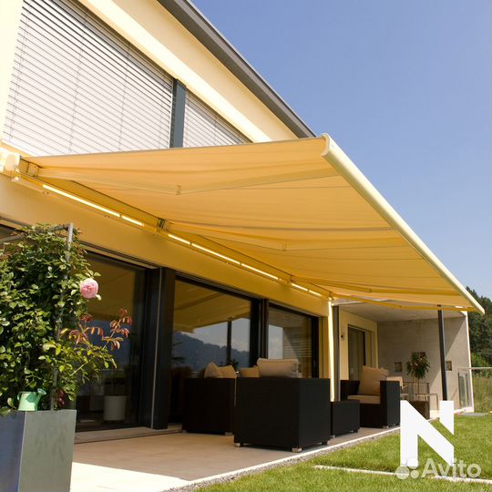 Маркизы ручное управление для ресторана и отеля