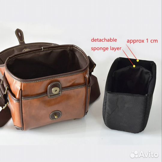 Стильная сумка для фотоаппарата темно-коричневый