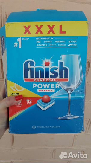 Таблетки для посудомоечных машин финиш 112шт